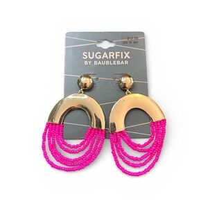Sugarfix by Baublebar Gold and Pink Beaded Earrings